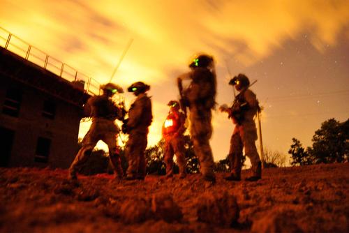 U.S. Navy SEALs participate in Special Operations Urban Combat training.