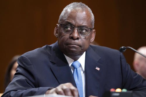 Secretary of Defense Lloyd Austin attends a hearing