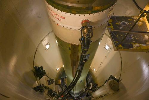 Replica of a Minuteman III Intercontinental Ballistic Missile