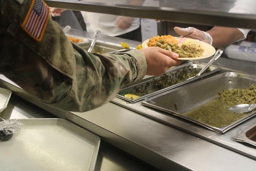 Thanksgiving meal at Fort Lee, Virginia