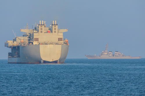 USS Lewis B. Puller and USS Paul Hamilton patrol the Arabian Gulf