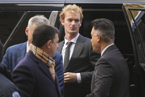 Daniel Penny arrives at the courthouse in New York