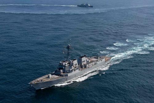 USS Gravely transits off the coast of Greenland