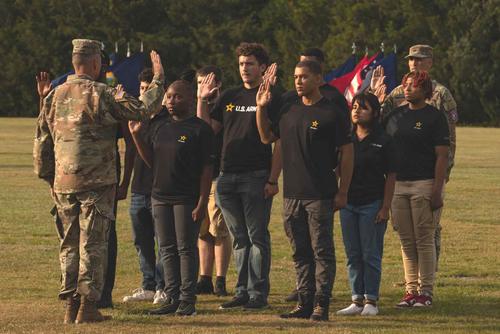 Oath of Enlistment at Fort Stewart, Georgia