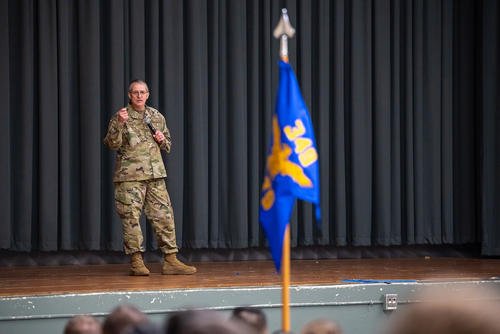 U.S. Air Force Maj. Gen. John Bartrum, Mobilization Assistant to the Surgeon General of the Air Force and Space Force, visited the 349th Medical Group on March 1, 2025, at Travis Air Force Base, California.